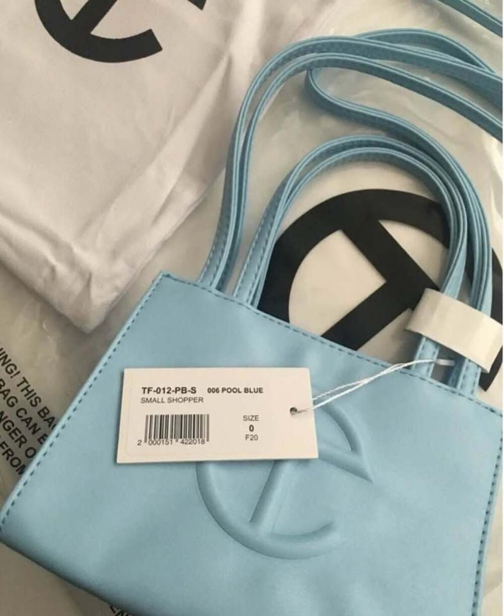 Telfar Small Shopper Pool Blue Bag
